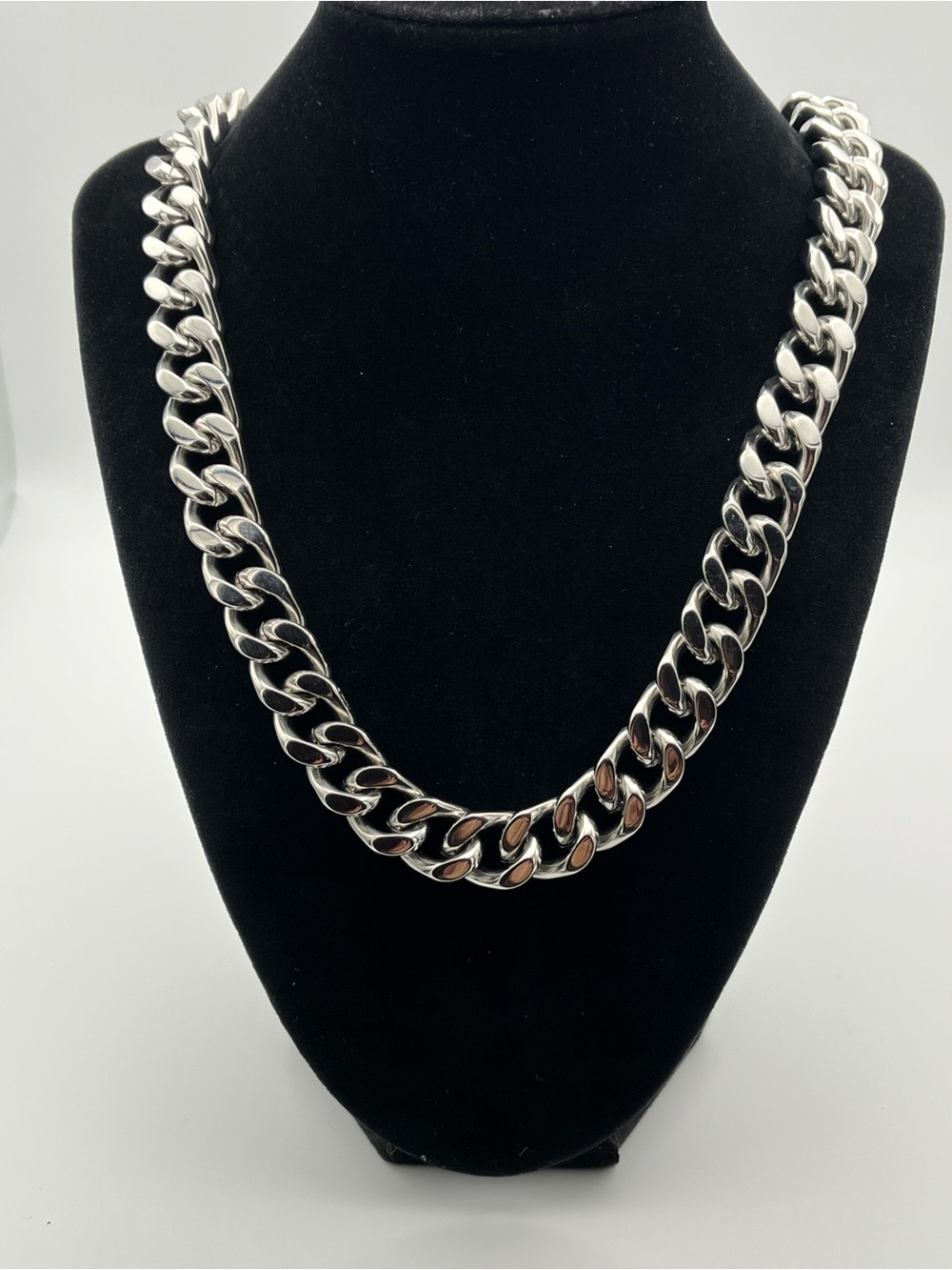 24” Classic Men's Stainless Steel Cuban Link Necklace